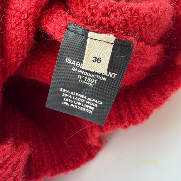Isabel Marant Red Crew Neck Sweater - Picture 4 of 4